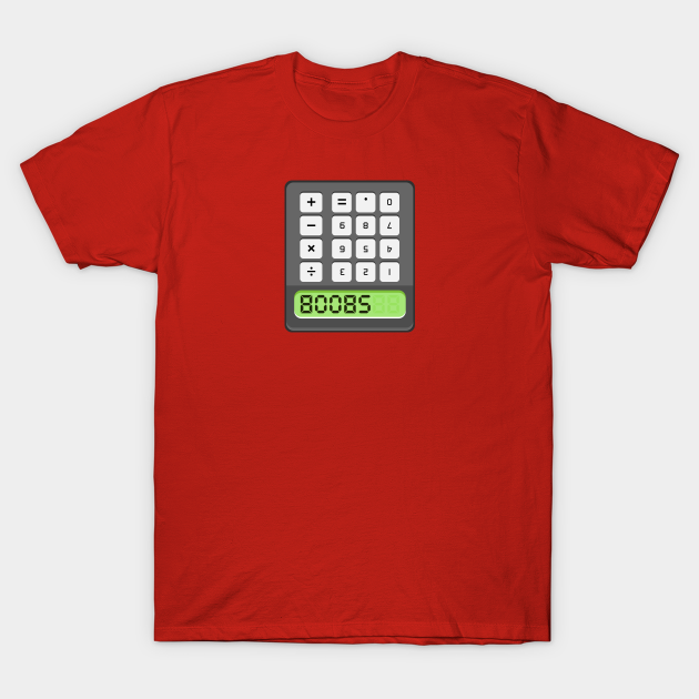 Upside Down Calculator 58008 (BOOBS) Calculator Boobs TShirt